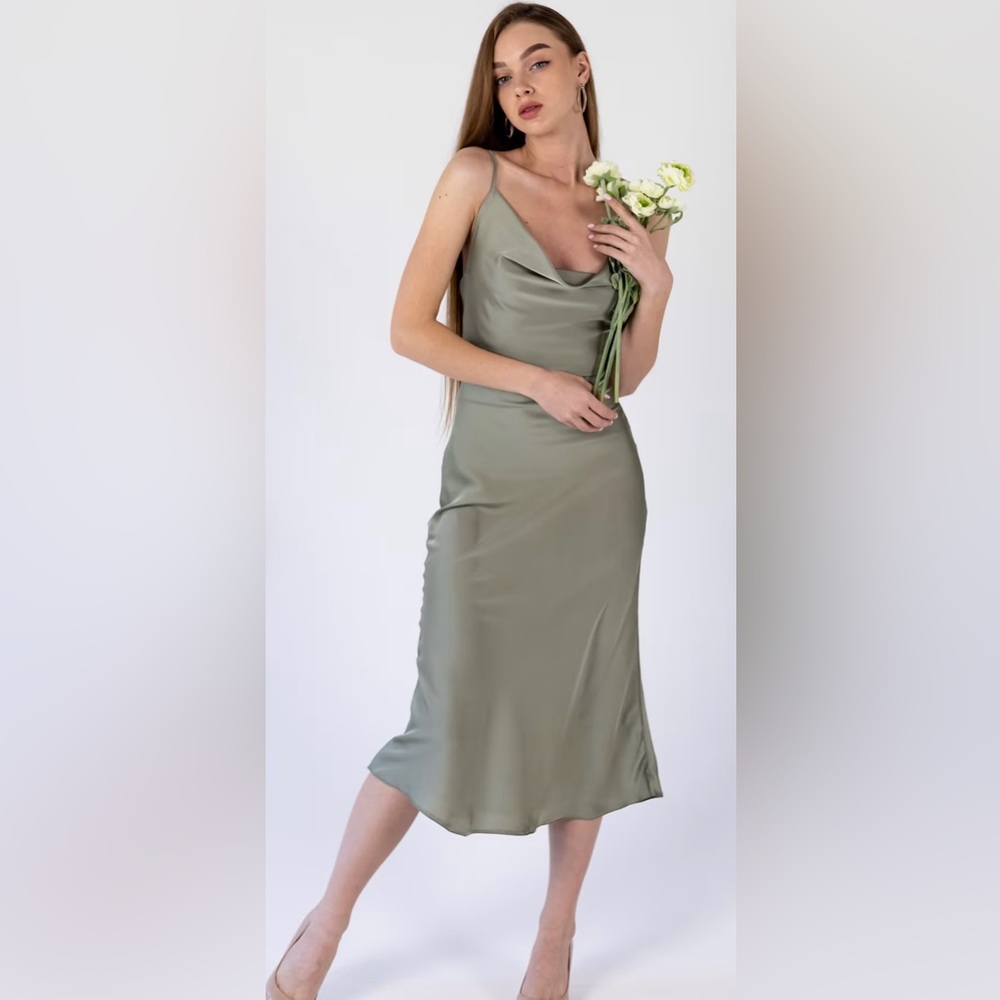 BHLDN dupe, sage green bridesmaid dress, small, handmade!